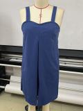 SC Solid Color Sleeveless Sling Romper GYWO-55038
