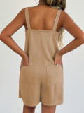 SC Solid Color Sleeveless Sling Romper GYWO-55038