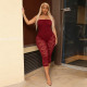 SC Zipper See Through Lace Patchwork Seventh Jumpsuit MXBF-J26JP126