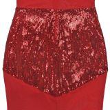 SC Sexy Ribbon Sequin V Neck Mesh Sling Maxi Dress BY-7647