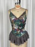 SC Sexy V Neck Mesh Patchwork Tank Tops GWDS-260210