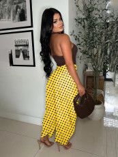 SC Casual Polka Dots Print Wide Leg Pants YMEF-59065