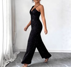 SC Sleeveless Irregular Sling Loose Jumpsuit GFMA-TE2657