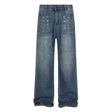 SC Plus Size Rivet-Detail Straight-Leg Jeans GYLN-4689