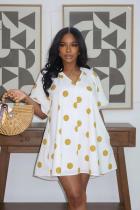 SC Polka Dots Print Loose Midi Dress GYLY-11188