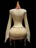 SC Solid Color Bikini+Tank Top Three Piece Skirts Set GXIY-K26L2046