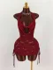 SC Sexy Backless Halterneck Top Bikini Skirt Three Piece Set GXIY-K25L1928