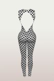 SC Polka Dots Print Square Neck Jumpsuit YWXS-K26L2360