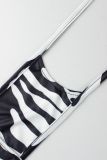 SC Zebra Print Sleeveless Backless Romper YWXS-K26L2132