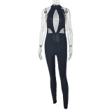 SC Solid Color Backless Sport Jumpsuit GJYO-JP006272