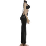 SC Sexy Off Shoulder Sling Vest Two Piece Dress Set DLSF-K6S04809A