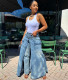 SC Fashion Faux Two-piece Denim Jeans GAKF-60306