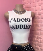 SC Slim Letter Print Tank Top GNJF-YH23055
