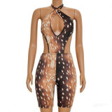 SC Print Backless One Piece Outfits GKYS-2932