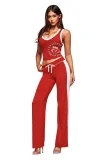 SC Letter Print Sleeve Contrast Color Two Piece Set GKYS-2710-112