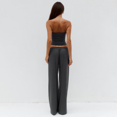 SC Casual Solid Color Two Piece Pants Set GSZM-D26ST119