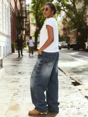 SC Plus Size Casual Washed Loose Jeans GYLN-0919