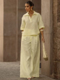SC Solid Color Short Sleeve Loose Two Piece Pants Set MIL-369