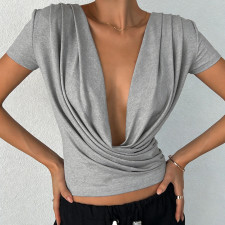 SC Short Sleeve Ruched T Shirts GPKJ-MR48422