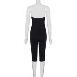 SC Contrast Color Sling Seventh Jumpsuit GPKJ-MR48664