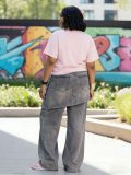 SC Plus Size Irregular Holes Straight Jeans GYLN-4841