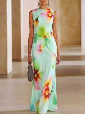 SC Print Sleeveless Slim Maxi Dress XHSY-BQ7045