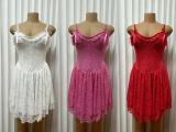 SC Lace Spaghetti Straps Bow Mini Dress GADE-9686