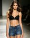 SC Casual Print Denim Shorts GQLF-4301