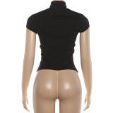 SC Short Sleeve Single Breasted T Shirt DLSF-K6L06076A