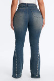 SC Washed Beaded Flared Jeans YRST-T26-31
