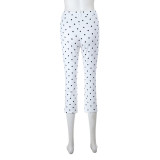SC Polka Dots Print Sport Seventh Pants SUM-JY26051PFO