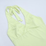 SC Solid Color Backless Tank Top Sport Short Suit SUM-JY26011MHO