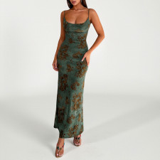 SC Print Backless Sling Maxi Dress SUM-JY25576MHO