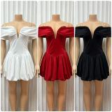 SC Deep V Neck Backless Floral Mini Dress GADE-9560