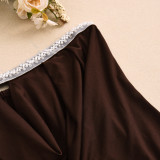 SC Irregular Patchwork Contrast Color Skirt Suit GFRT-42100SBG