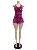 SC Knits Sleeveless Sequin Two Piece Shorts Set CM-60415