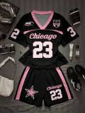 SC Mesh Jersey T-shirt And Shorts Two-piece Set BMF-844