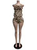 SC Knits Sleeveless Sequin Two Piece Shorts Set CM-60415