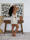 SC Solid Color Sleeveless Shirt Shorts 2 Piece Set BMF-854
