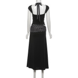 SC Polka Dots Print Tops Two Piece Skirts Set XEF-K6S07660A