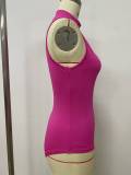 SC Solid Color Sleeveless Bodysuit 2 Piece Pants Set LSD-2737