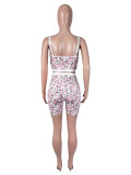 SC Print Sling Top Two Piece Short Set SHD-8104