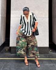 SC Camouflage Print Loose Denim Pants LSD-2721