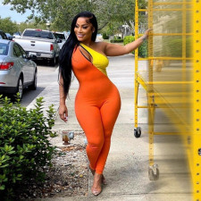 SC Hollow Out Single Shoulder Sport Jumpsuit LSD-2643