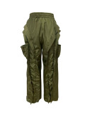 SC Solid Color Ruffles Patchwork Wide Leg Pants LSD-2720