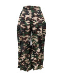 SC Camouflage Print Ruffles Patchwork Pants LSD-2719