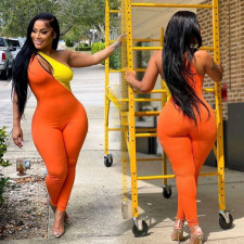 SC Hollow Out Single Shoulder Sport Jumpsuit LSD-2643