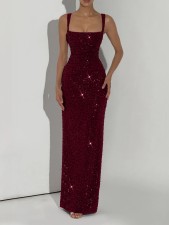 SC Sexy Sequin Sling Maxi Dress GWSD-D1995141