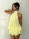 SC Sleeveless Backless Mesh Mini Dress GWSD-D1995166