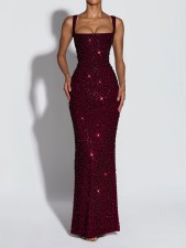 SC Sexy Sequin Sling Maxi Dress GWSD-D1995141